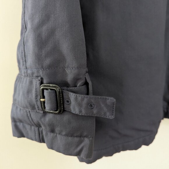 Burberry Navy Wool Field Jacket Real Shearing Removable Collar - Picture 8 of 9